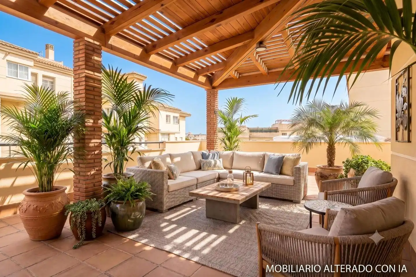 Terraza de Casa adosada en venta en Málaga con Aire acondicionado, Calefacción y Jardín privado