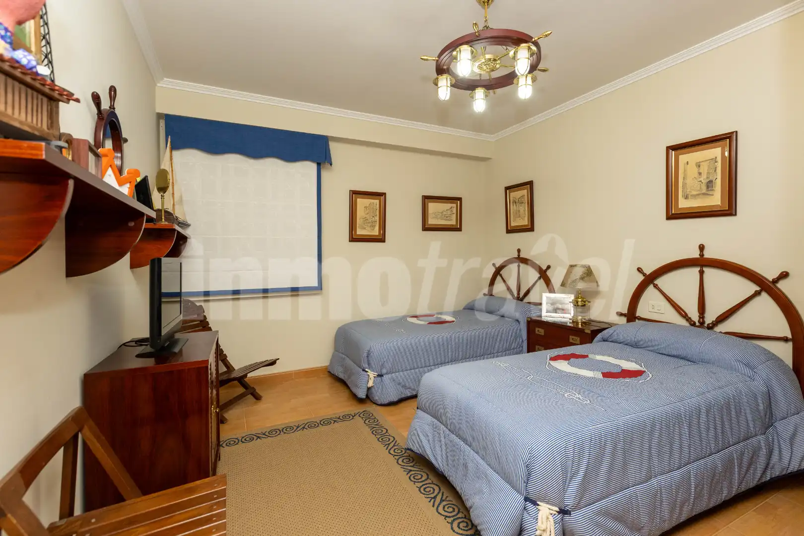 Schlafzimmer von Wohnung zum Verkauf in Sanxenxo mit Privatgarten, Terrasse und Möbliert