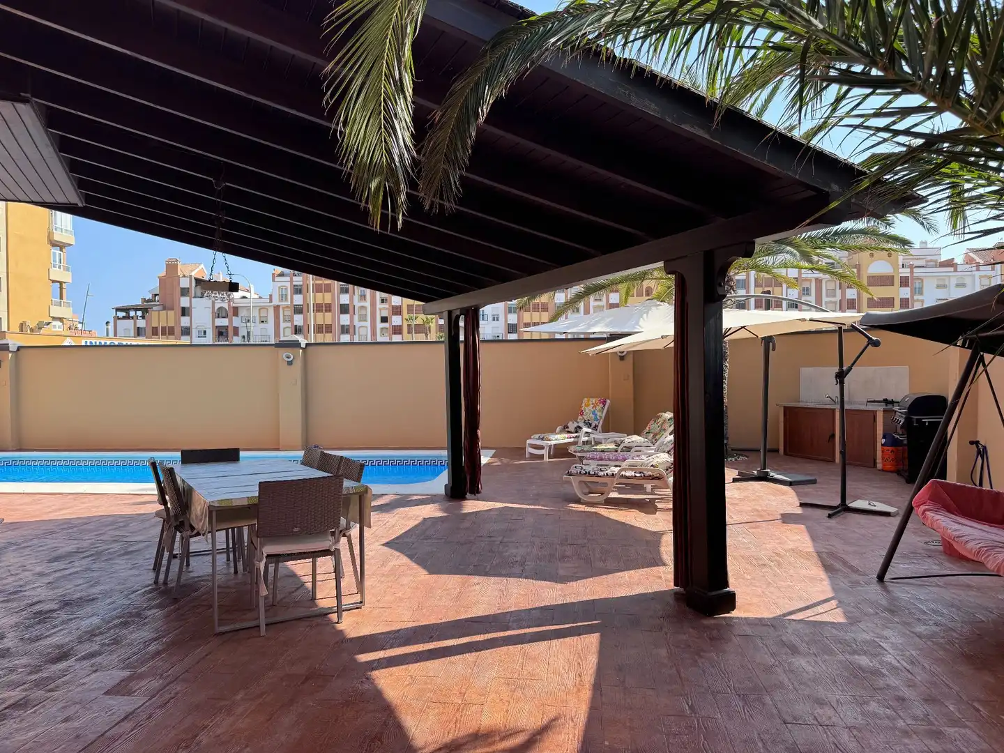 Terraza de Casa o chalet en venta en Roquetas de Mar con Aire acondicionado, Jardín privado y Terraza