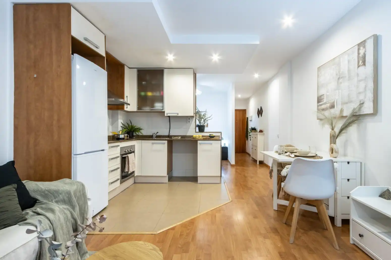 Küche von Wohnung zum Verkauf in Terrassa mit Heizung, Parkett und Terrasse