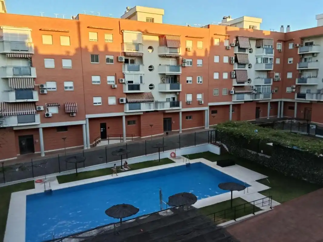 Piscina de Piso de alquiler en Montequinto con Aire acondicionado, Calefacción y Amueblado