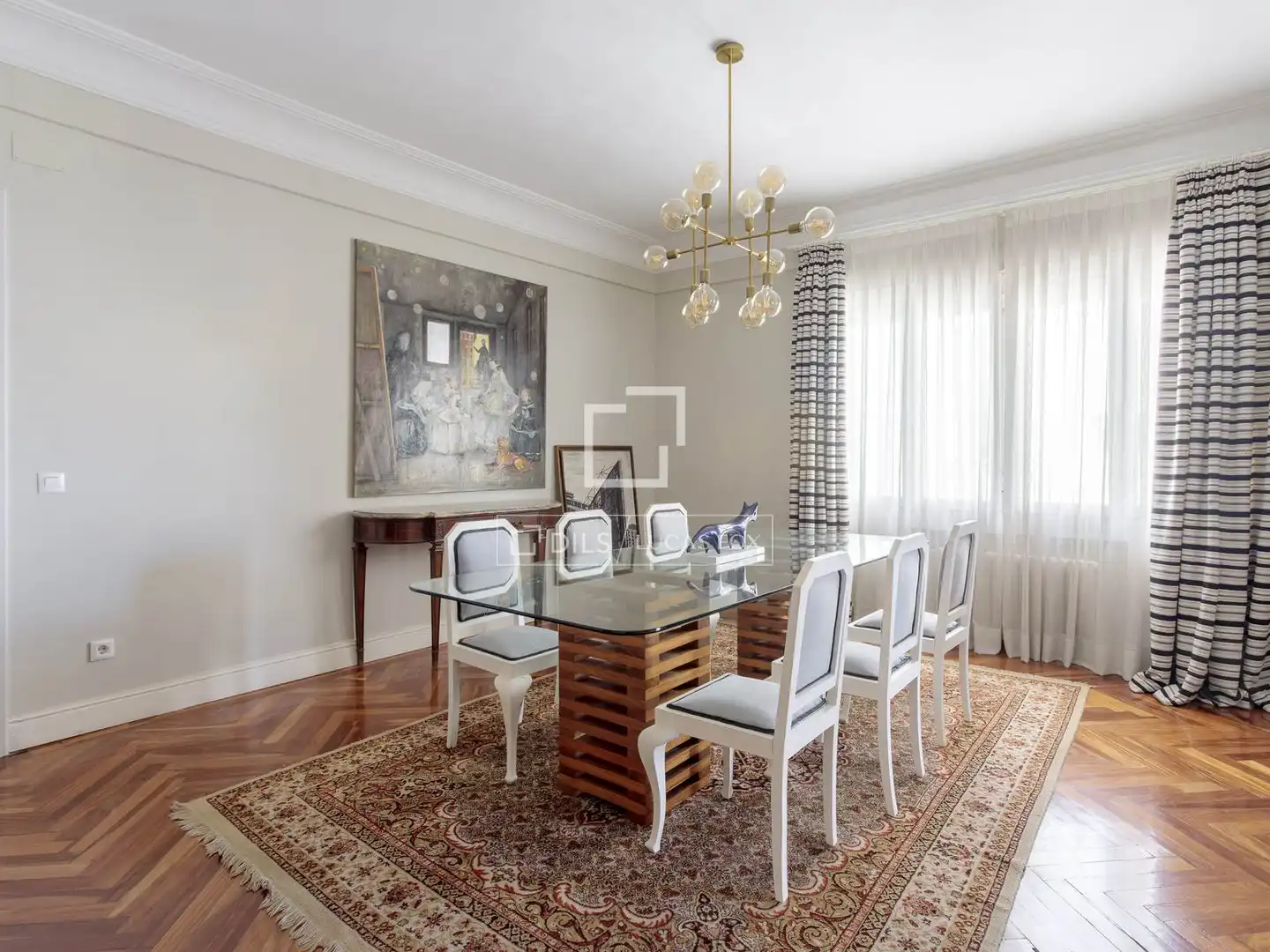 Dining room of Attic for rent in Madrid  with Air Conditioner, Heating and Parquet flooring