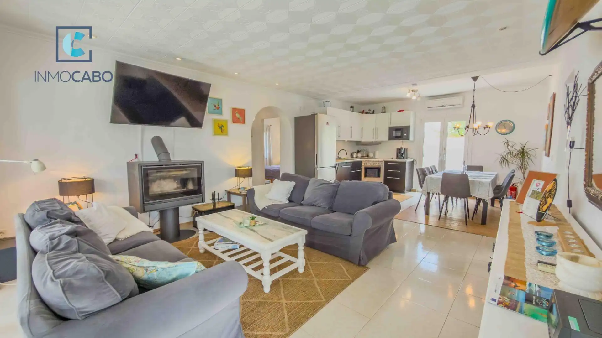 Sala de estar de Casa o chalet en venta en La Manga del Mar Menor con Aire acondicionado, Jardín privado y Piscina