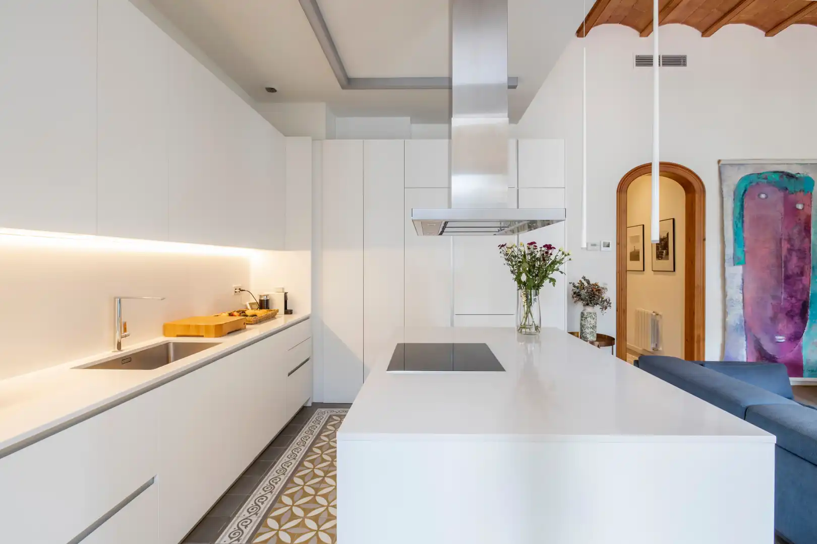 Kitchen of Apartments for rent in Barcelona  with Air Conditioner, Heating and Terrace