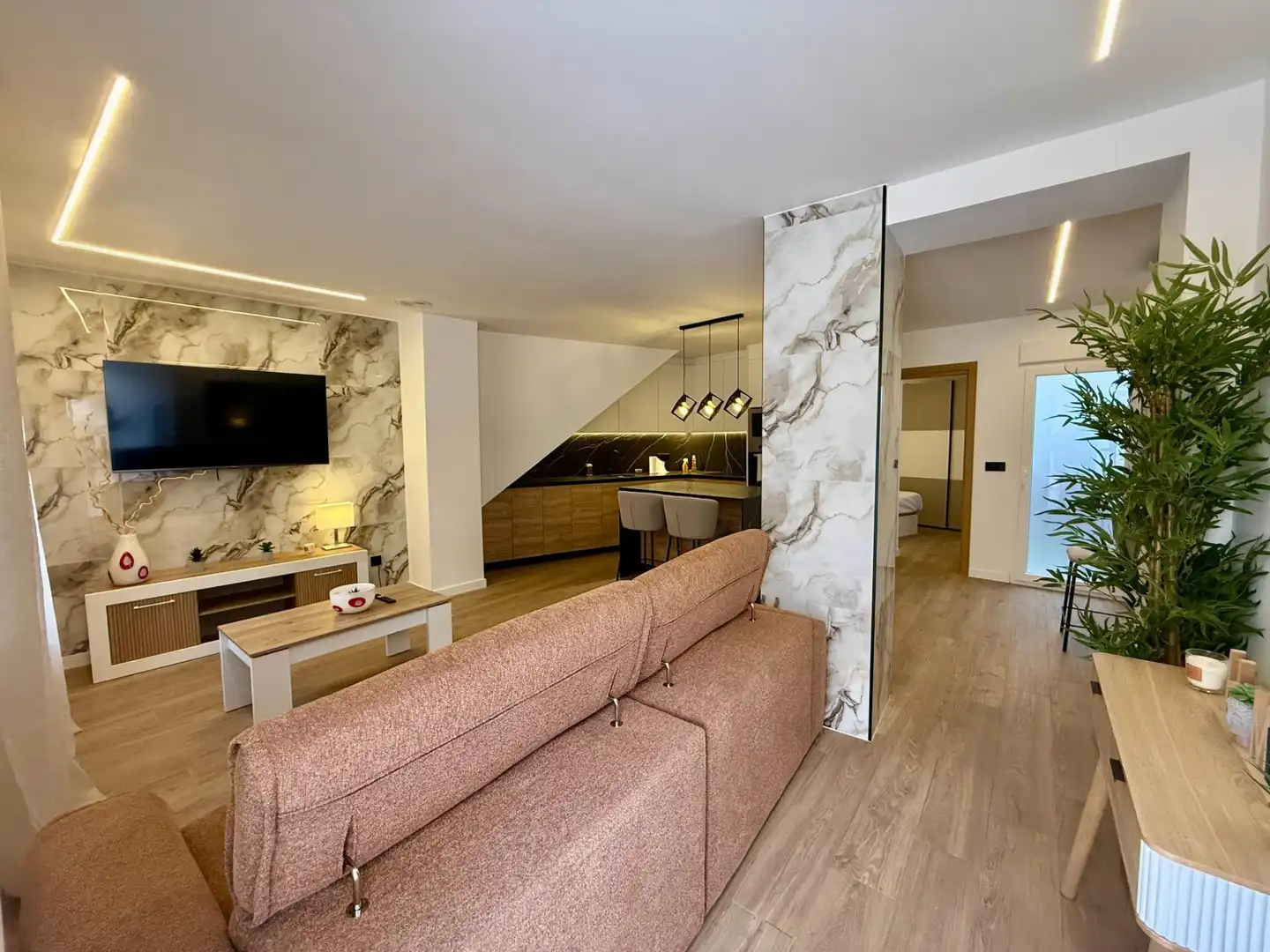 Sala de estar de Planta baja de alquiler en Santa Pola con Aire acondicionado y Amueblado