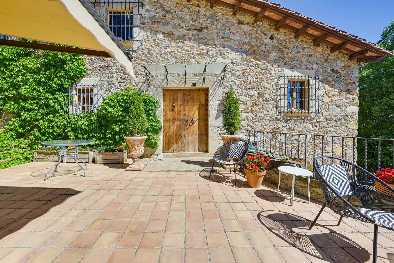 Terraza de Finca rústica en venta en Amer con Aire acondicionado, Calefacción y Terraza