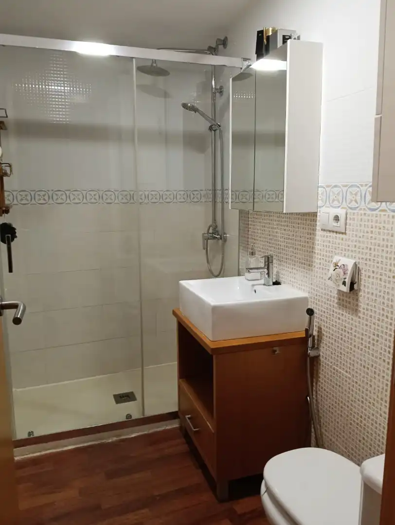 Baño de Estudio de alquiler en Xàtiva con Aire acondicionado, Calefacción y Parquet