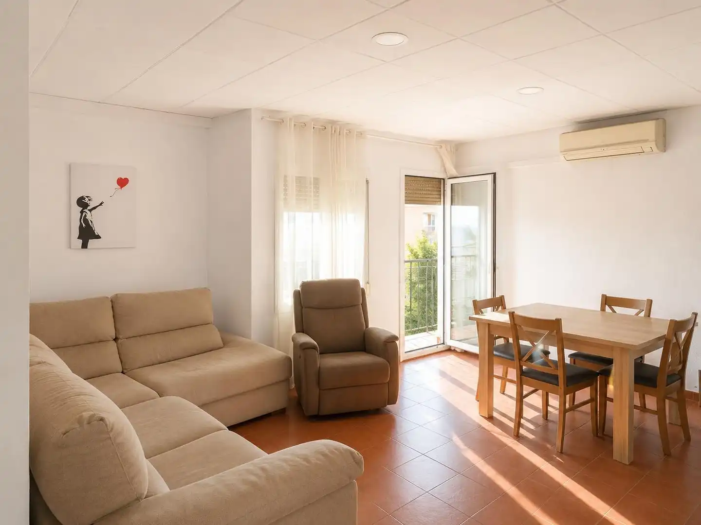 Living room of Attic for sale in Sabadell  with Air Conditioner and Balcony