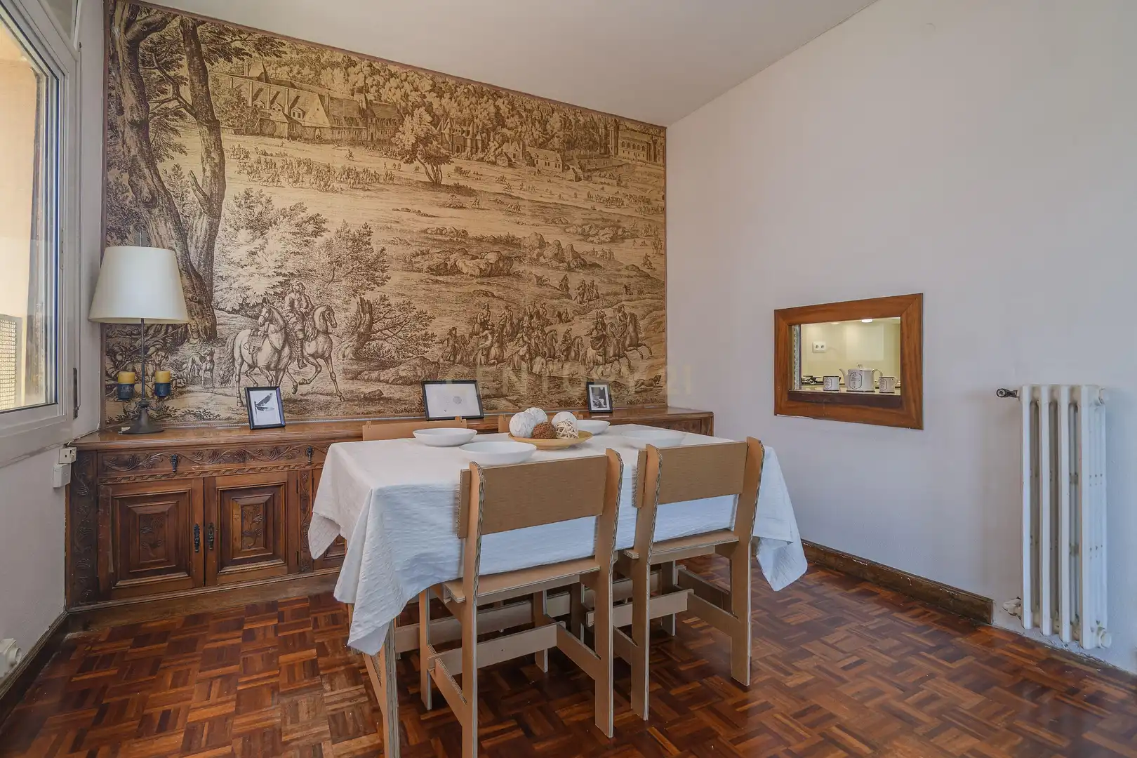 Esszimmer von Wohnung zum Verkauf in Barcelona mit Klimaanlage, Ofen und Mikrowelle