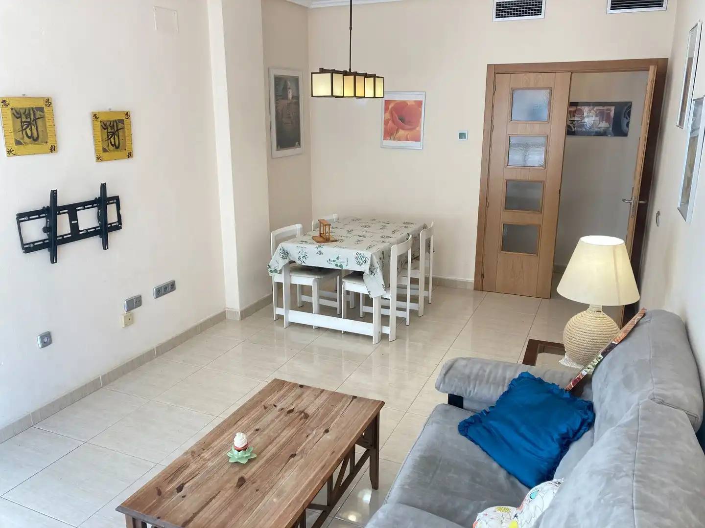 Living room of Flat for sale in Roquetas de Mar  with Air Conditioner, Terrace and Swimming Pool