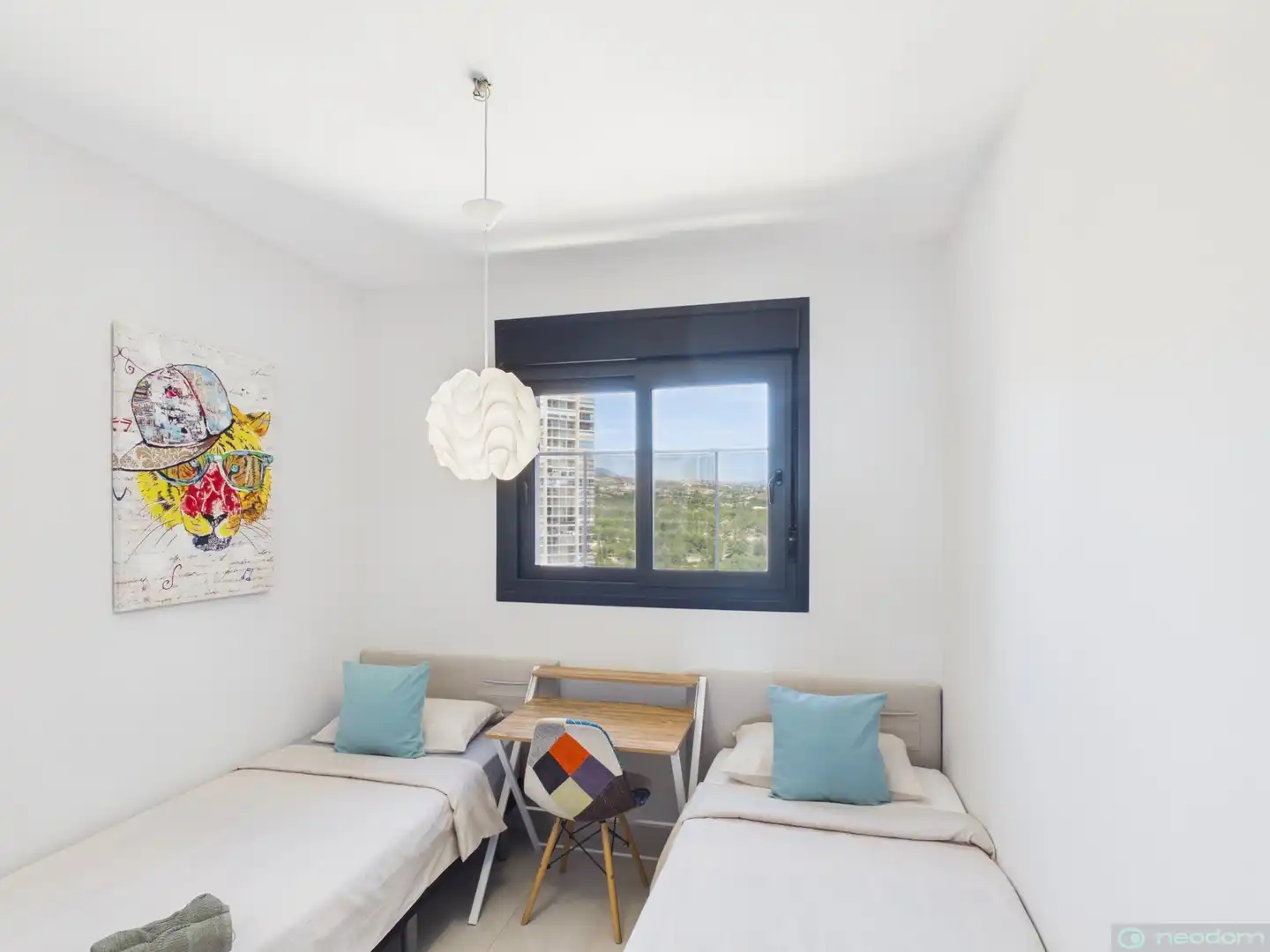Schlafzimmer von Wohnung zur Miete in Benidorm mit Klimaanlage, Heizung und Terrasse