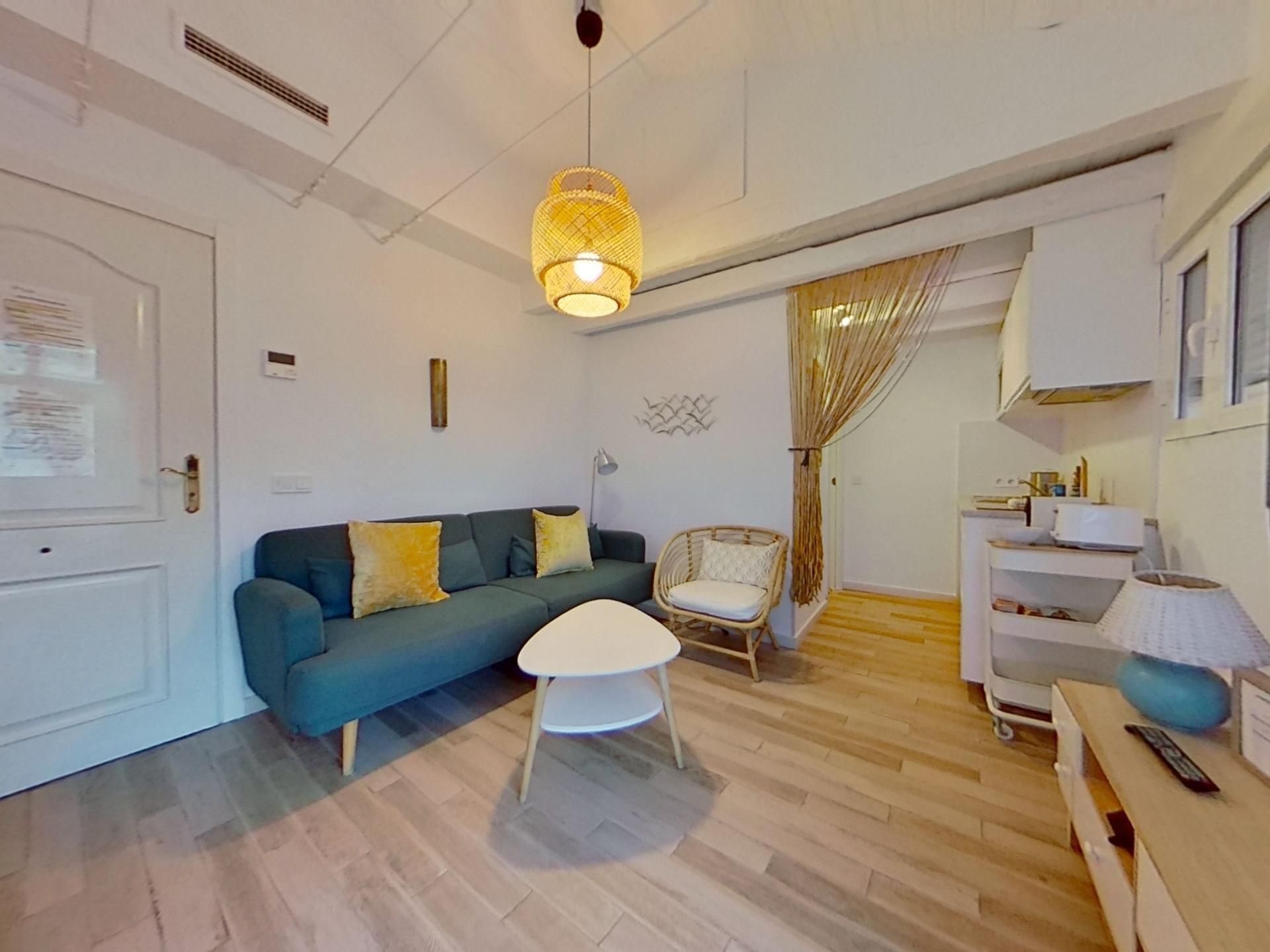 Sala d'estar de Àtic de lloguer en  Madrid Capital amb Terrassa