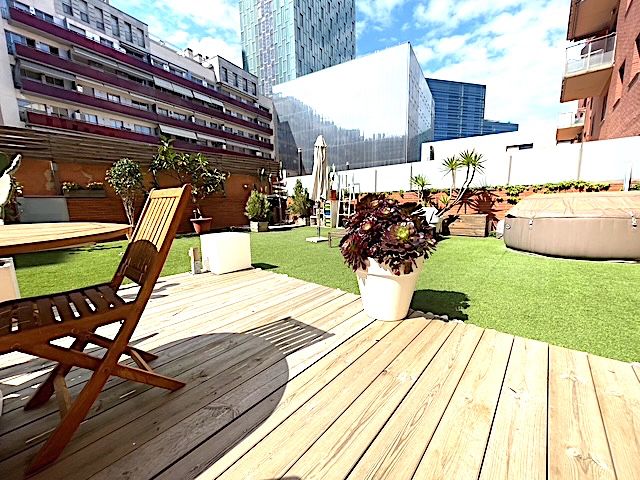 Terrace of Planta baja for sale in  Barcelona Capital  with Air Conditioner, Heating and Parquet flooring