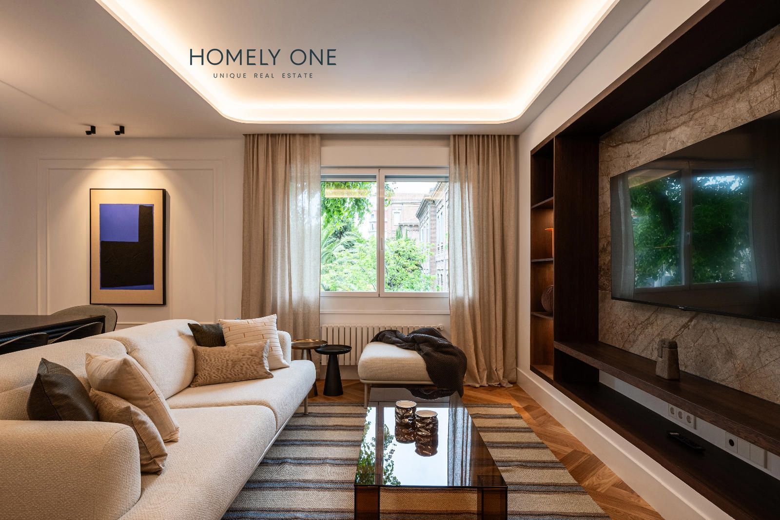 Living room of Flat for sale in  Madrid Capital  with Air Conditioner and Heating