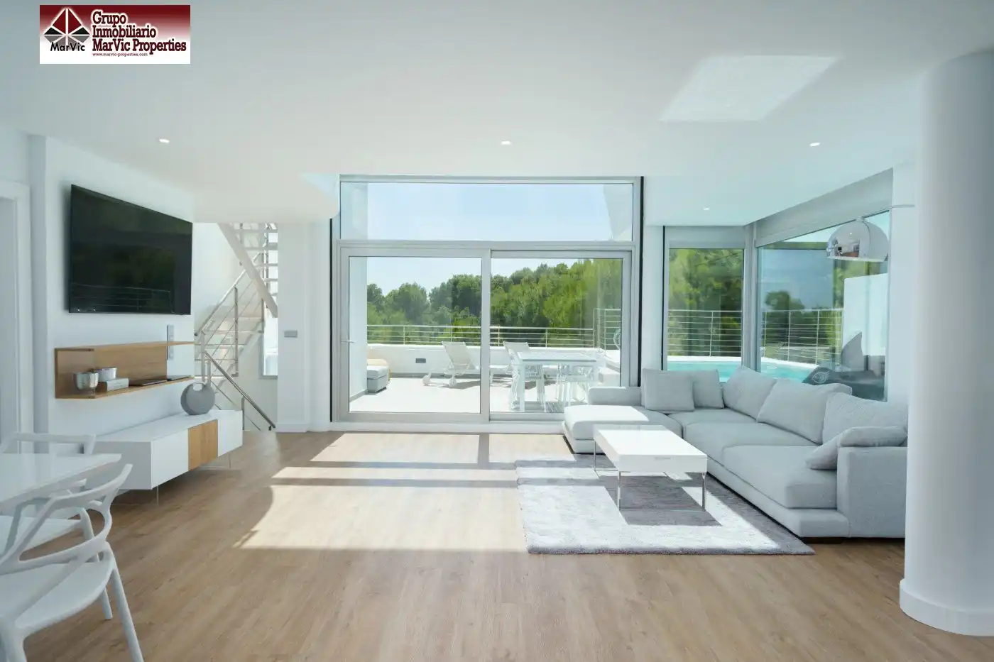 Sala de estar de Casa adosada en venta en Altea con Aire acondicionado, Calefacción y Terraza