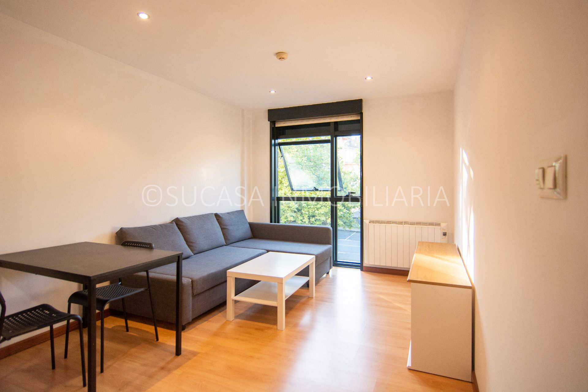 Sala d'estar de Apartament en venda en Oleiros amb Calefacció, Jardí privat i Parquet