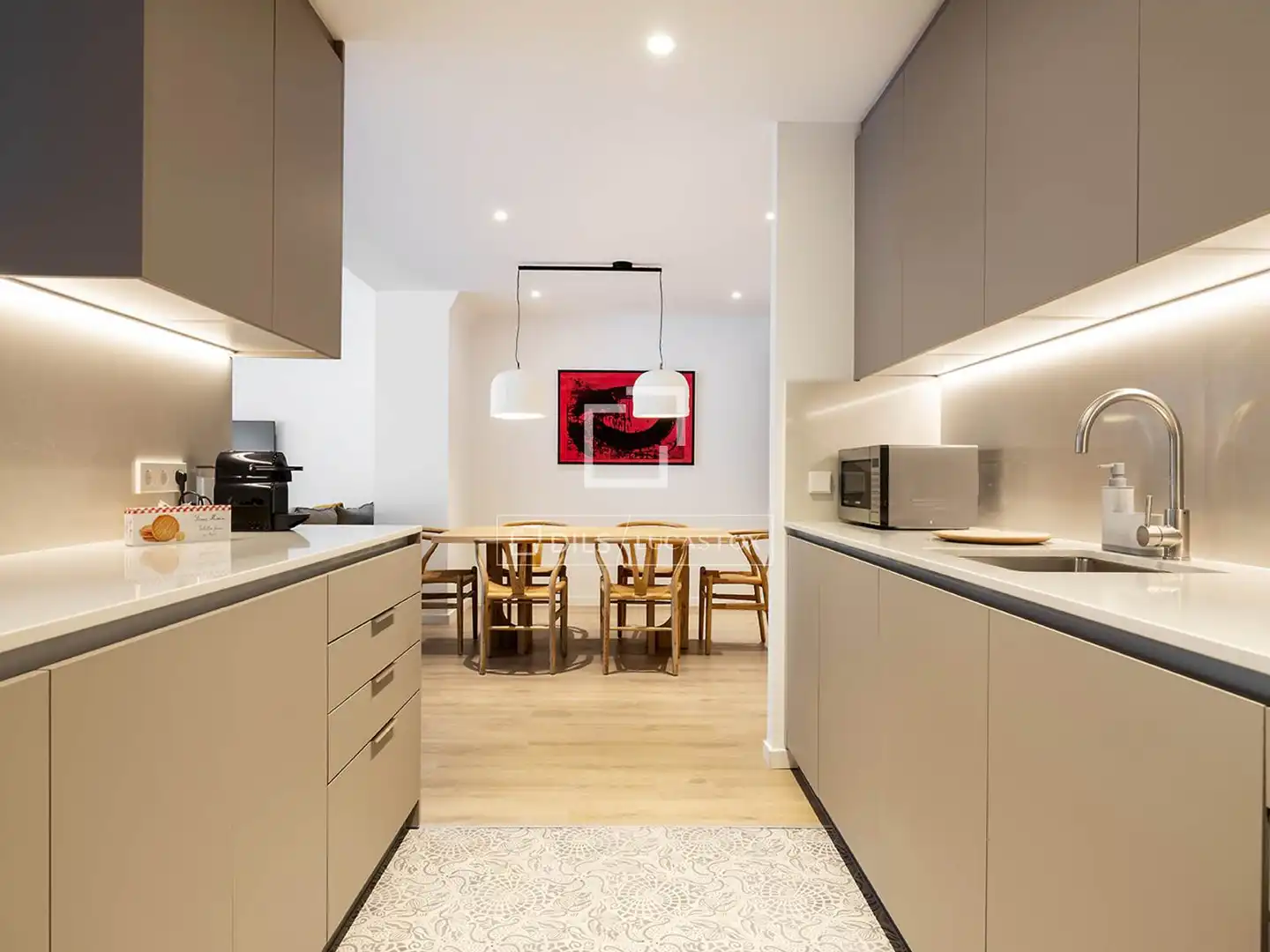 Kitchen of Flat for rent in Barcelona  with Air Conditioner, Heating and Parquet flooring