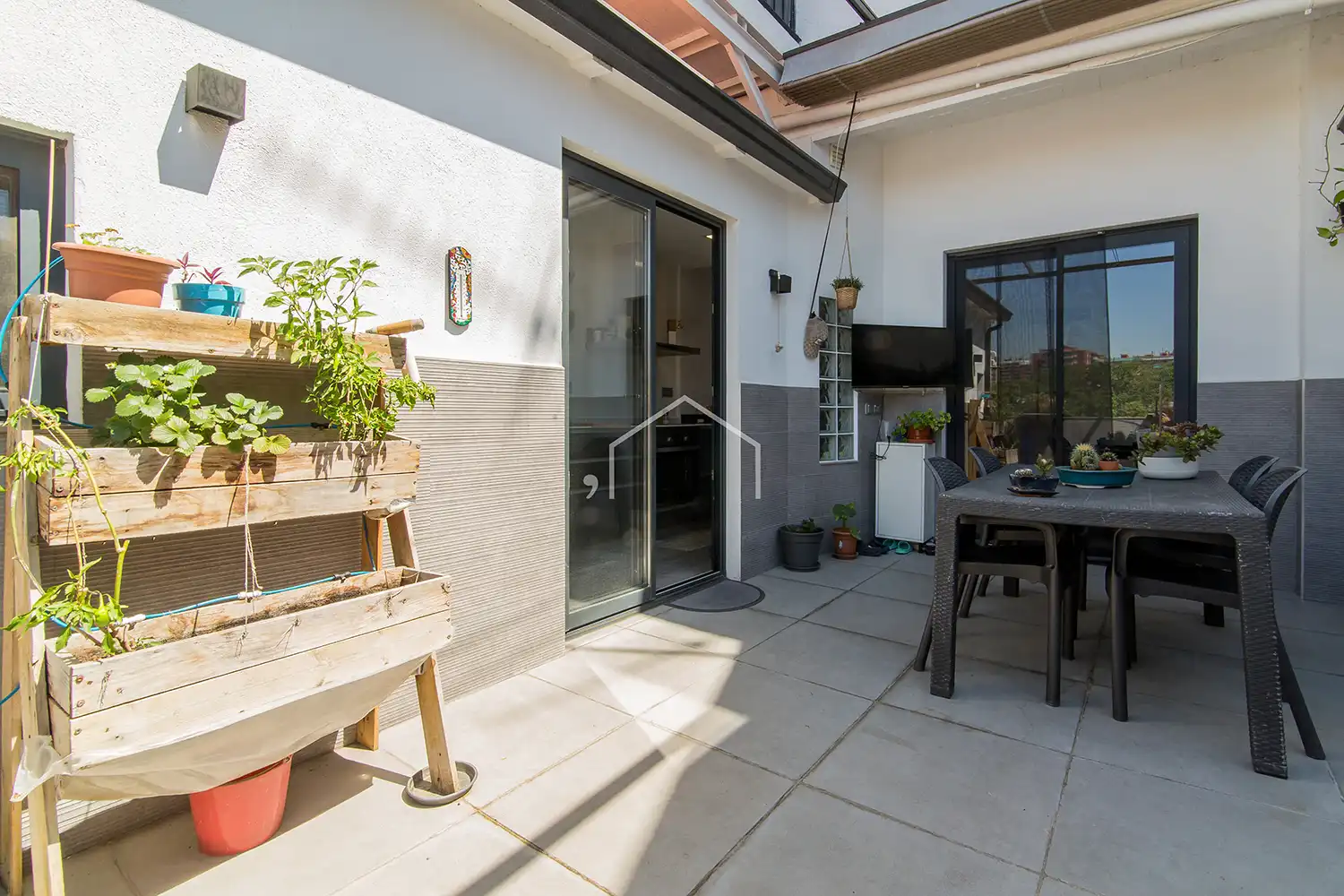 Terrace of Flat for sale in Badalona  with Heating, Parquet flooring and Furnished