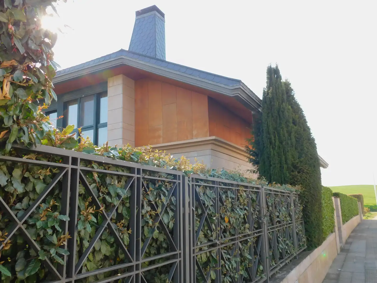 Vista exterior de Casa o chalet en venta en Zizur Mayor / Zizur Nagusia con Calefacción, Jardín privado y Terraza