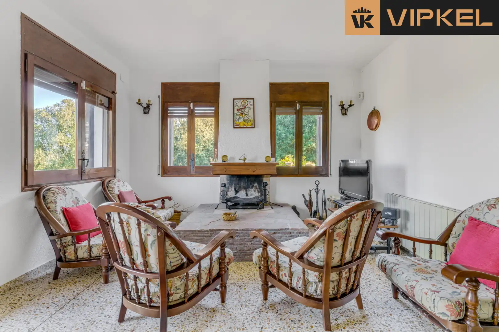 Sala de estar de Casa o chalet en venta en Sant Pere de Vilamajor con Calefacción, Jardín privado y Terraza
