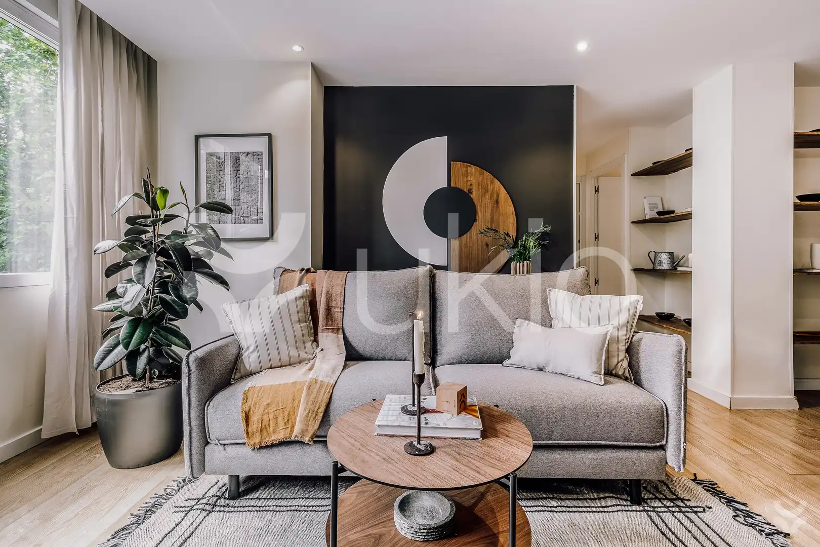 Sala de estar de Apartamento de alquiler en Madrid con Aire acondicionado, Calefacción y Amueblado