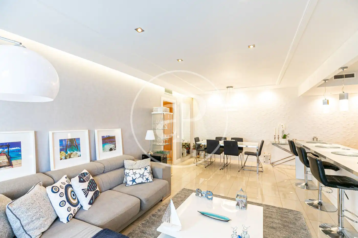 Living room of Flat for rent in Badalona  with Air Conditioner, Heating and Terrace