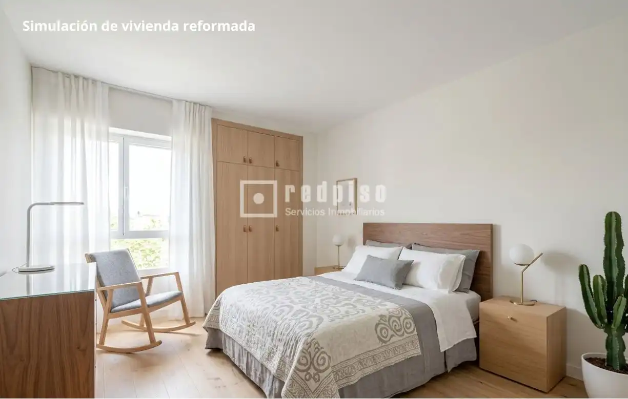 Bedroom of Flat for sale in Tres Cantos  with Heating, Private garden and Parquet flooring