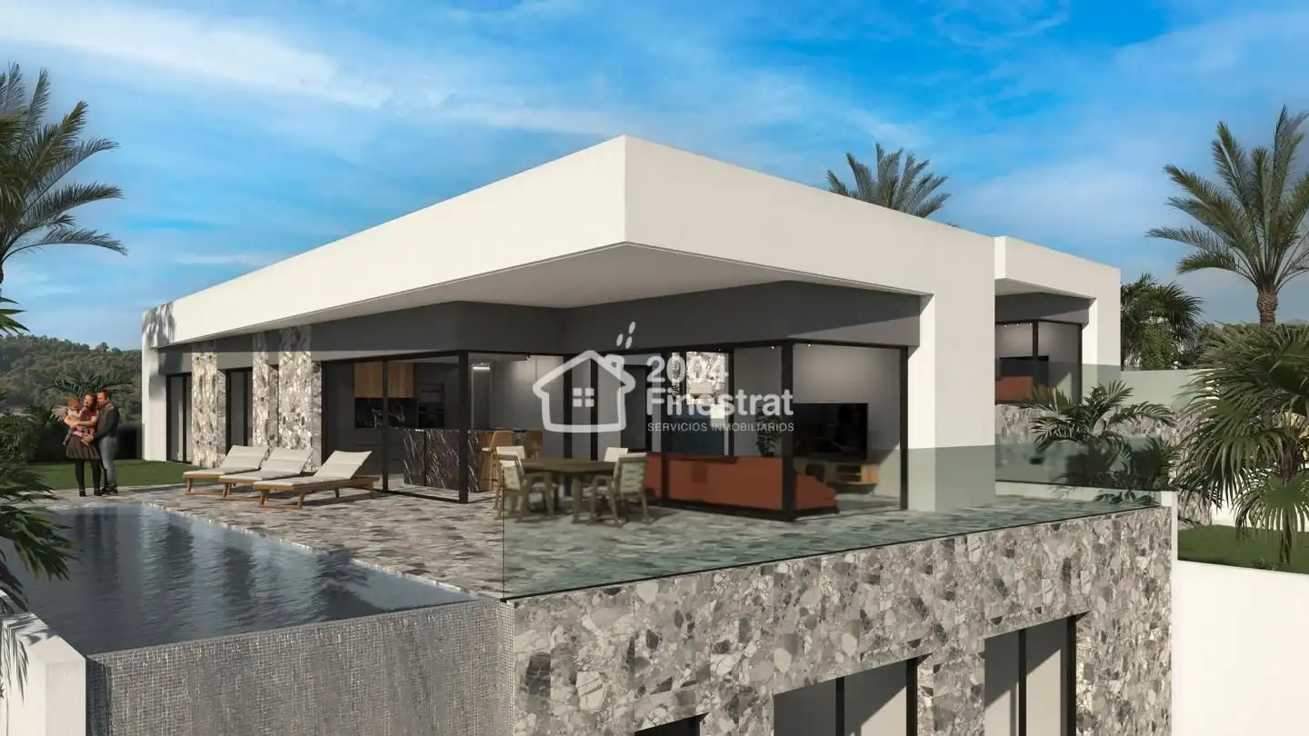 Terrassa de Casa o xalet en venda en Finestrat amb Aire condicionat, Jardí privat i Terrassa
