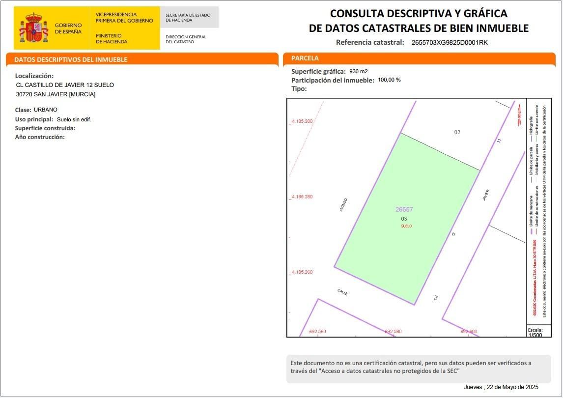 Residential for sale in Santiago de la Ribera