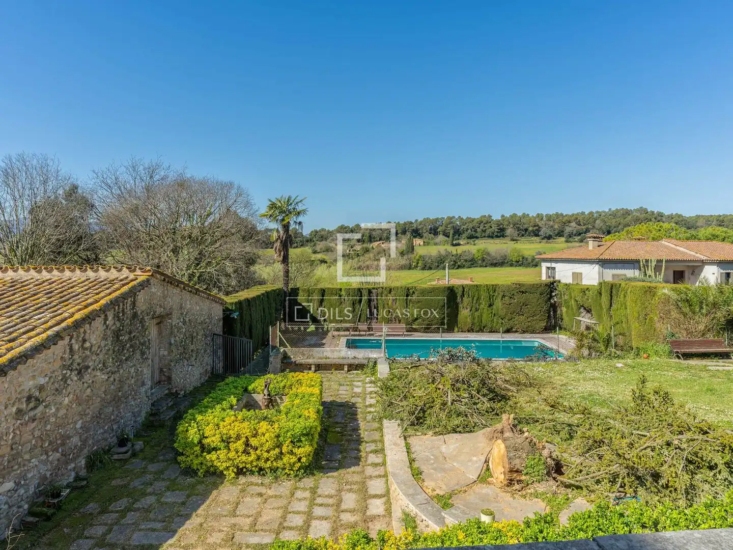 Jardín de Finca rústica en venta en Fontcoberta con Calefacción, Jardín privado y Terraza