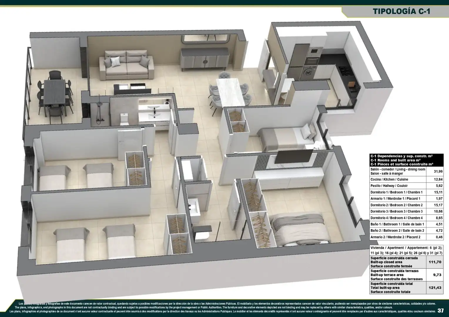Piso con ascensor en venta en Centro, imagen 4