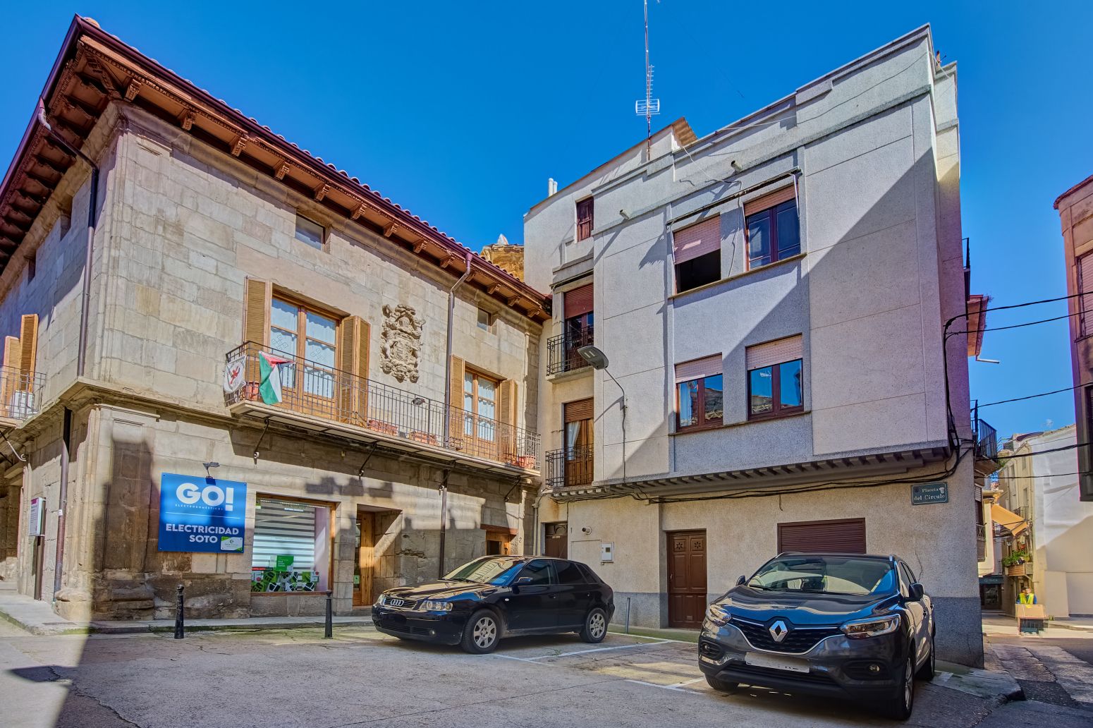 Vista exterior de Casa o xalet en venda en Falces amb Calefacció, Parquet i Terrassa