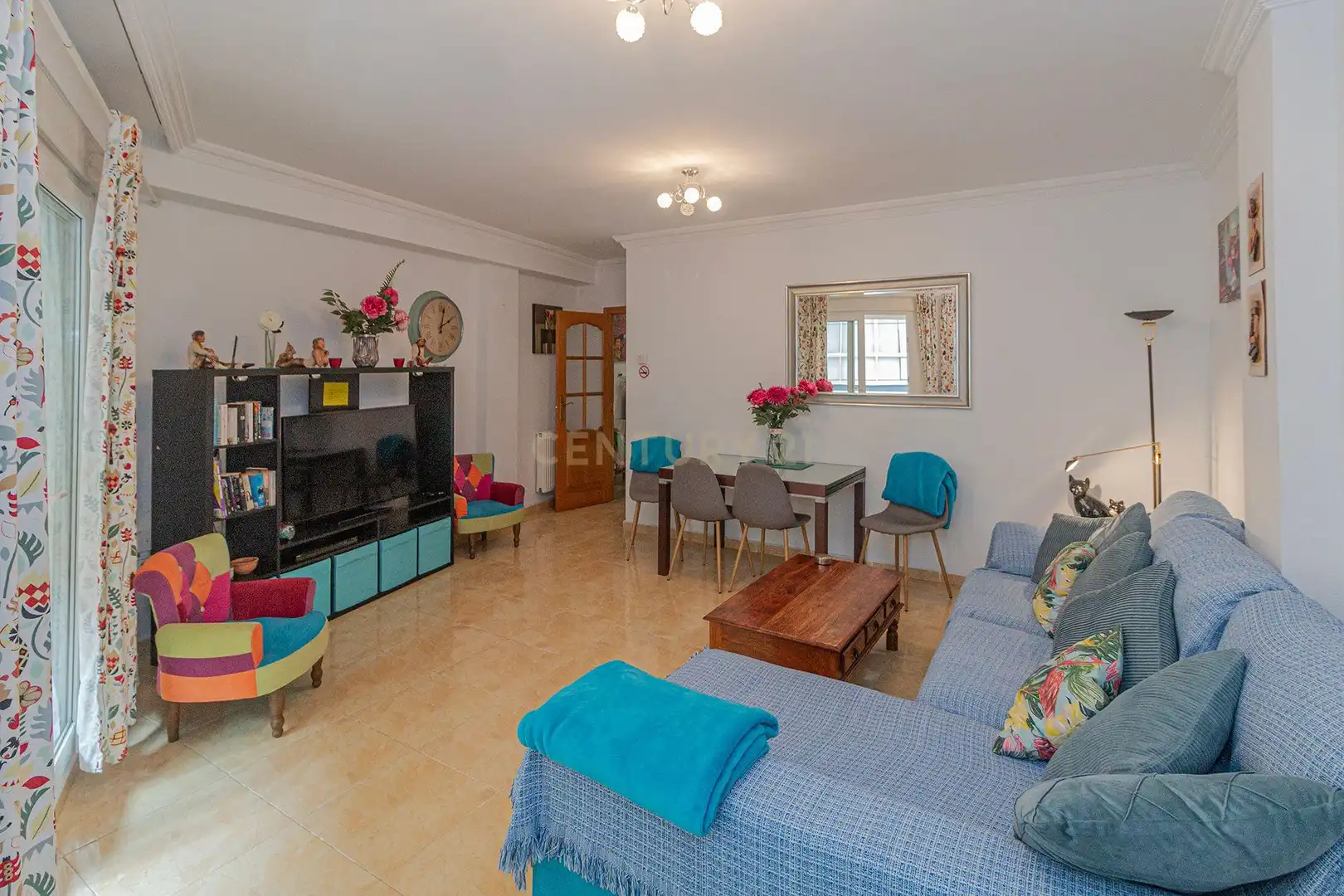 Sala de estar de Apartamento en venta en Calpe / Calp con Aire acondicionado, Trastero y Piscina comunitaria