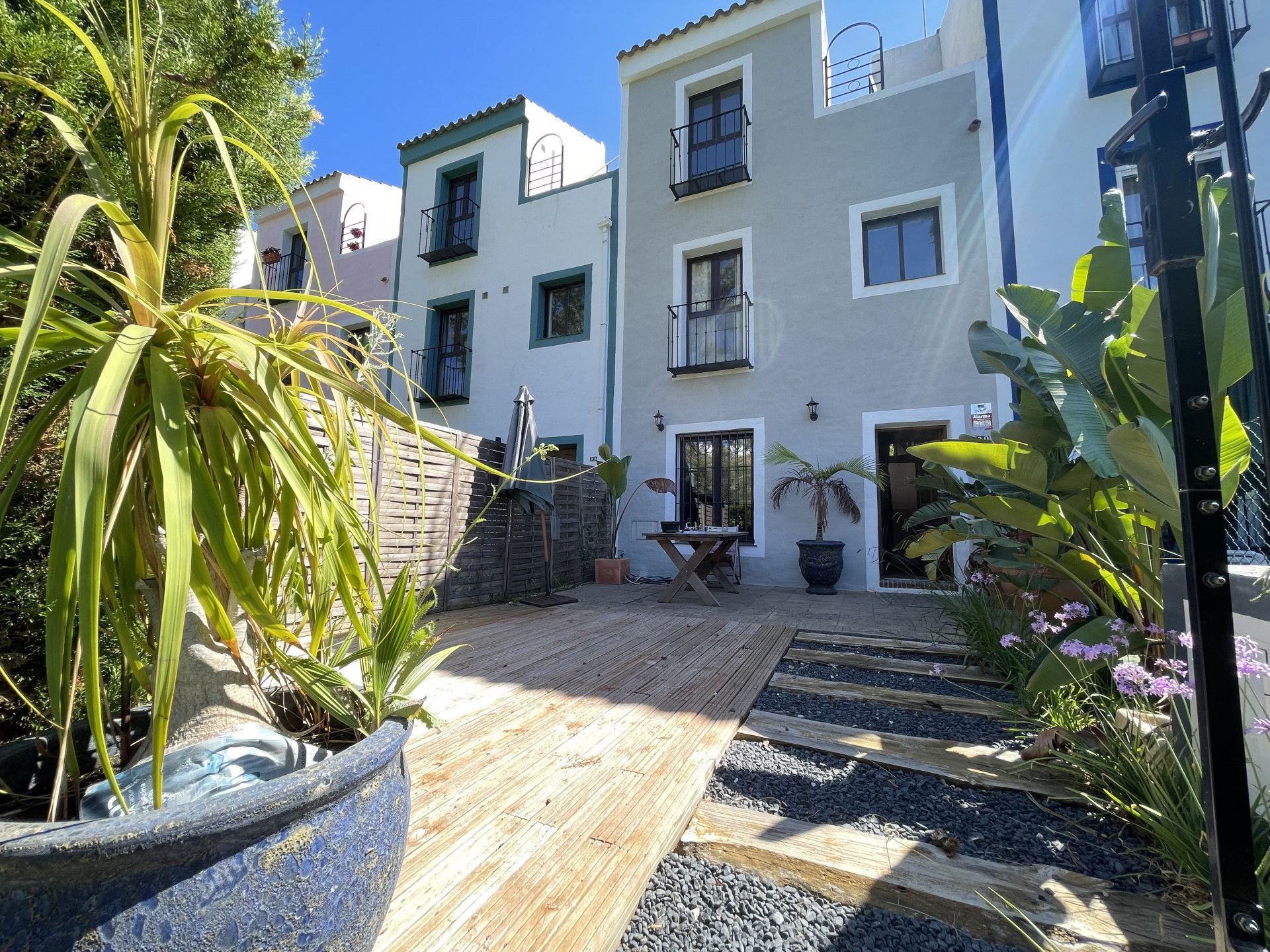 Exterior view of Single-family semi-detached for sale in Casares  with Air Conditioner, Private garden and Terrace