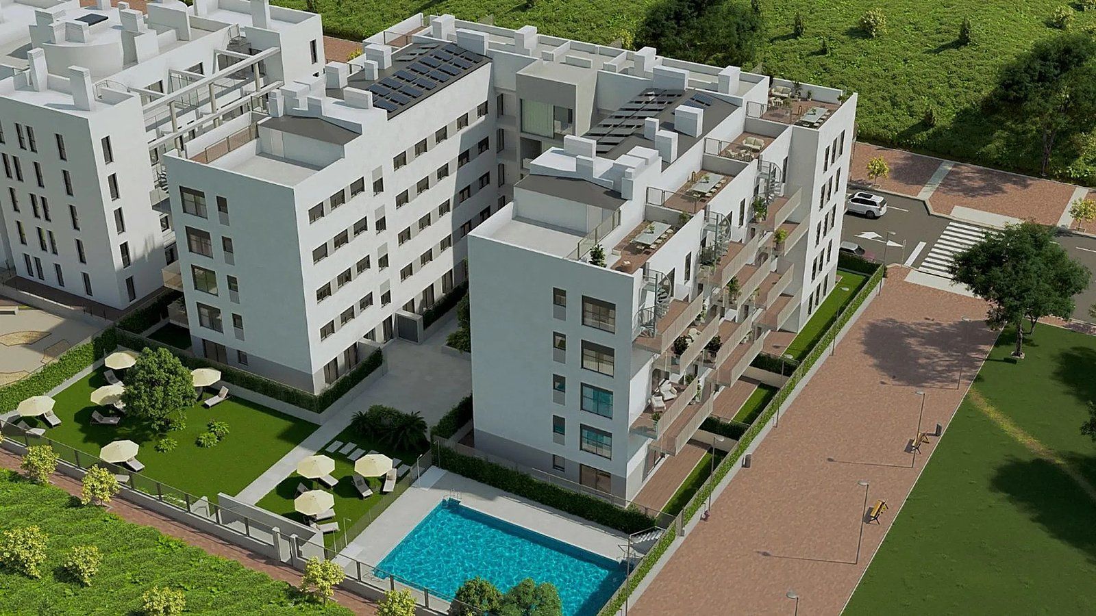 Vista exterior de Apartament en venda en  Murcia Capital amb Aire condicionat, Terrassa i Balcó