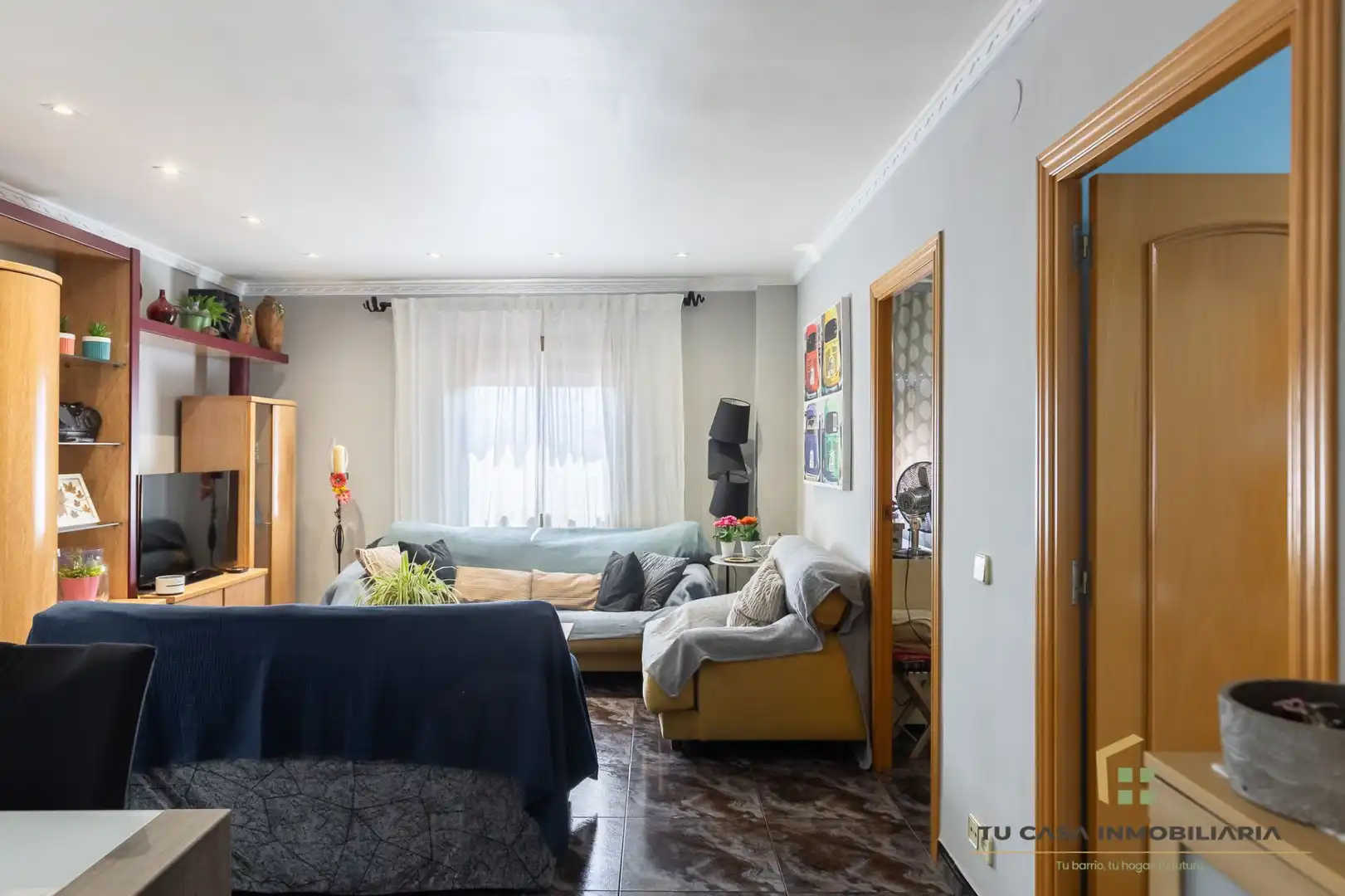 Living room of Flat for sale in Badalona  with Air Conditioner, Heating and Terrace