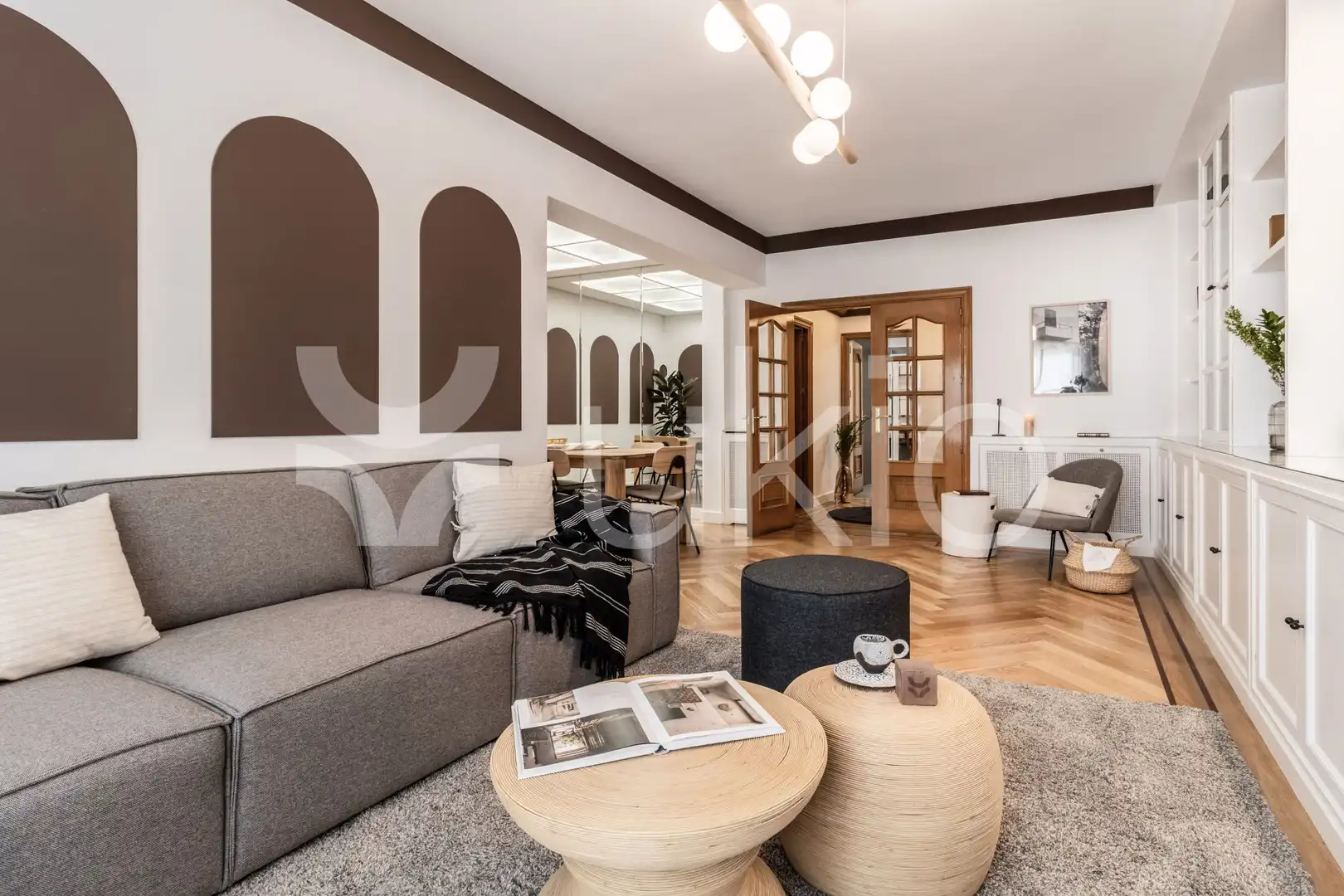 Sala de estar de Apartamento de alquiler en Madrid con Aire acondicionado, Calefacción y Amueblado
