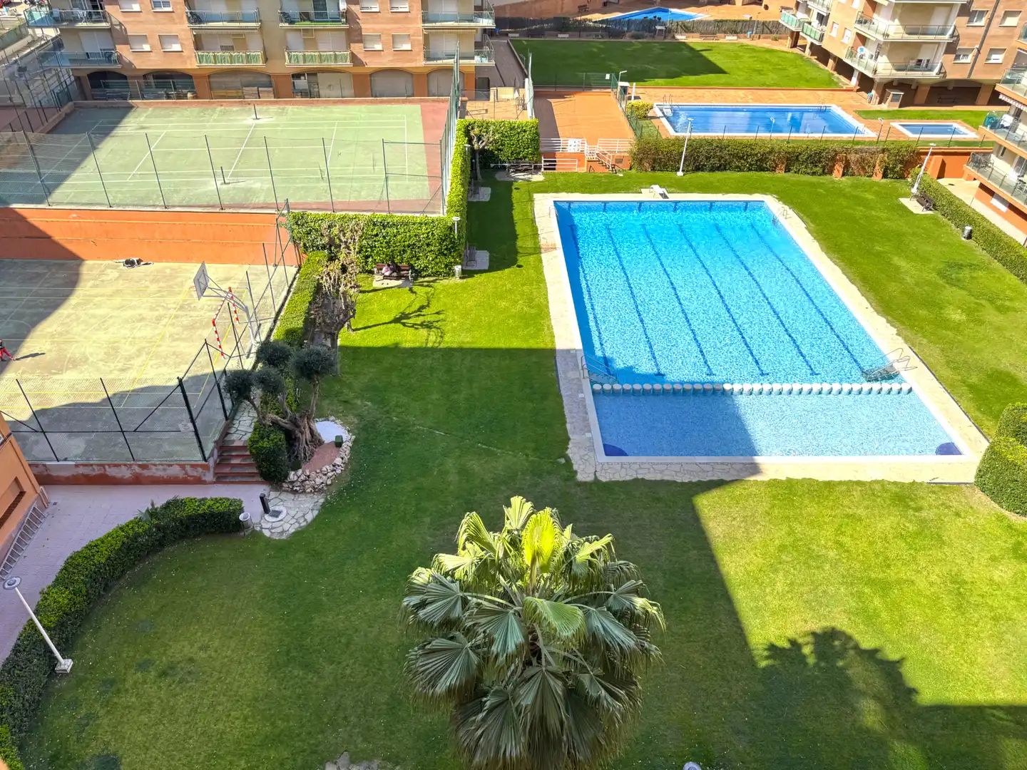Swimming pool of Flat for sale in Santa Susanna  with Terrace, Furnished and Balcony