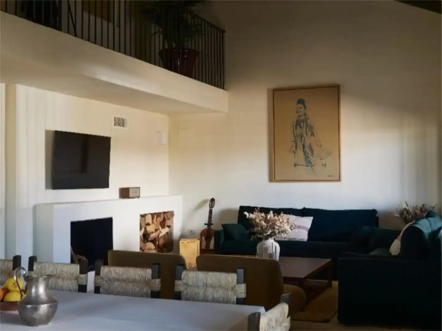 Wohnzimmer von Haus oder Chalet zur Miete in Almonte mit Klimaanlage, Privatgarten und Schwimmbad