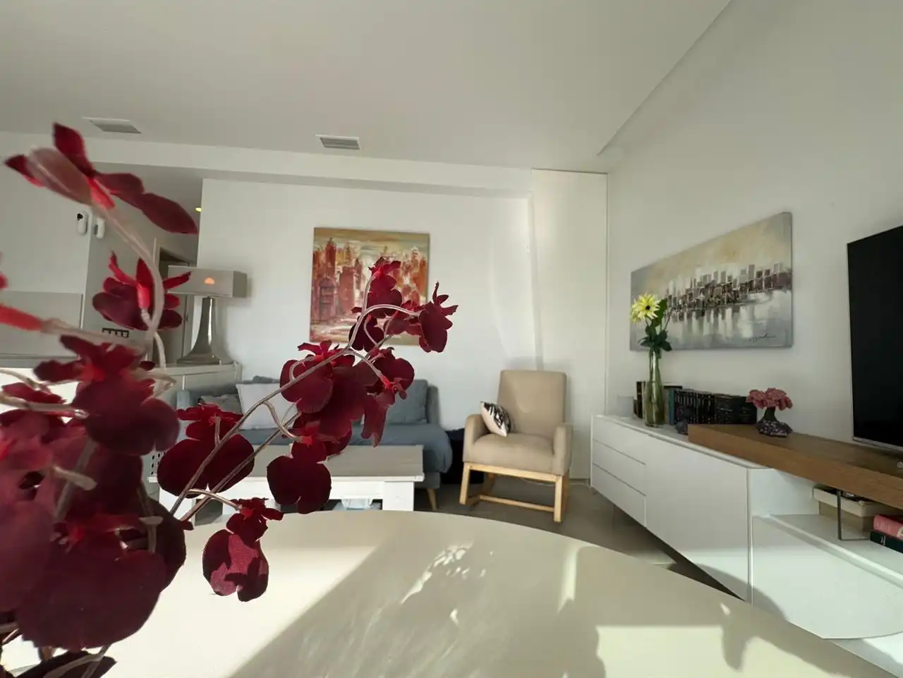 Sala de estar de Planta baja en venta en Finestrat con Aire acondicionado, Terraza y Trastero