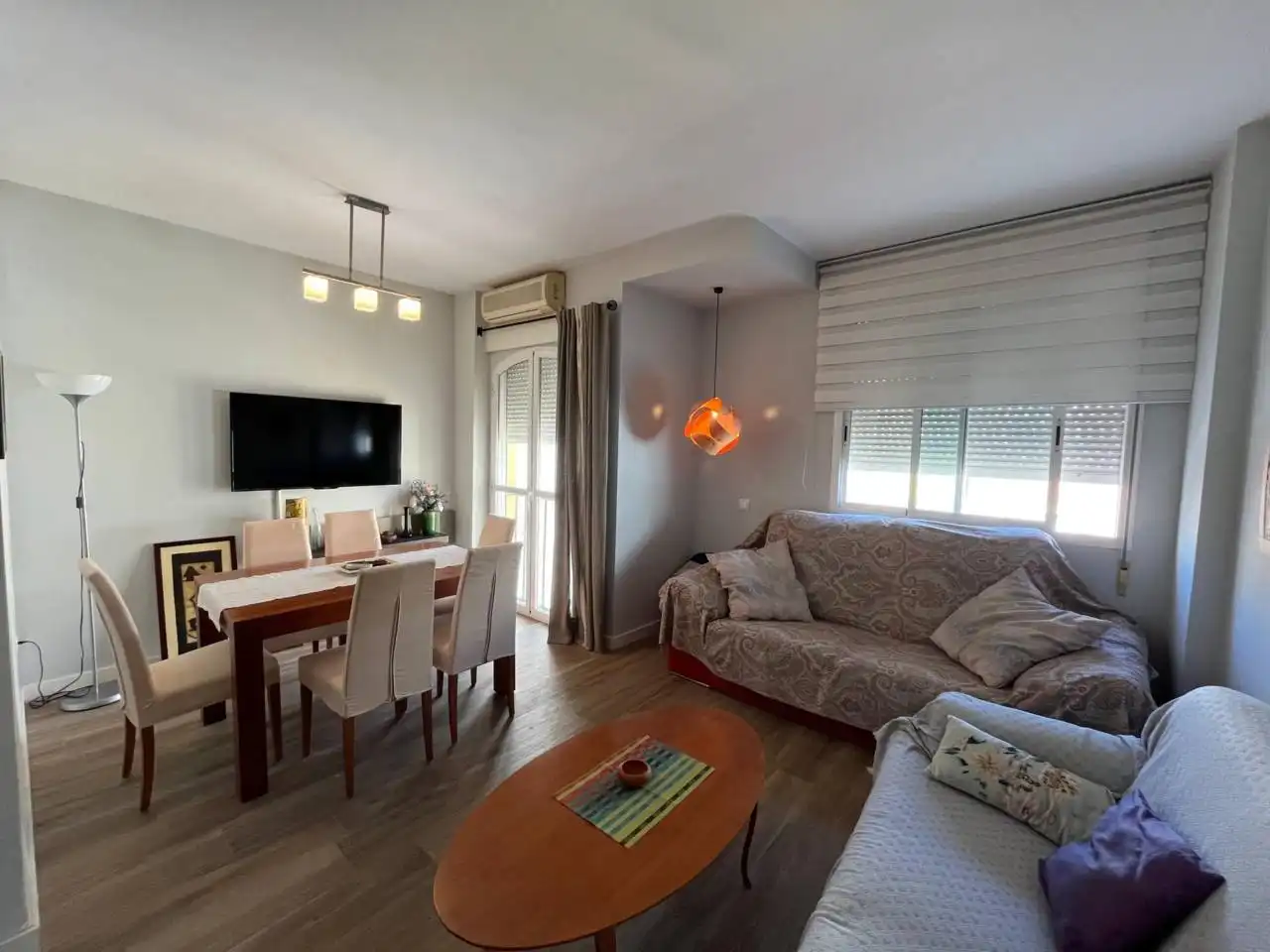 Wohnzimmer von Wohnung zur Miete in Badajoz mit Klimaanlage, Heizung und Terrasse