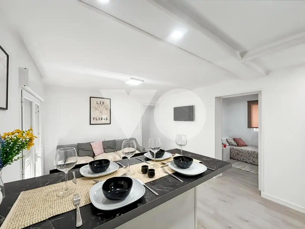 Sala de estar de Piso en venta en Madrid con Balcón