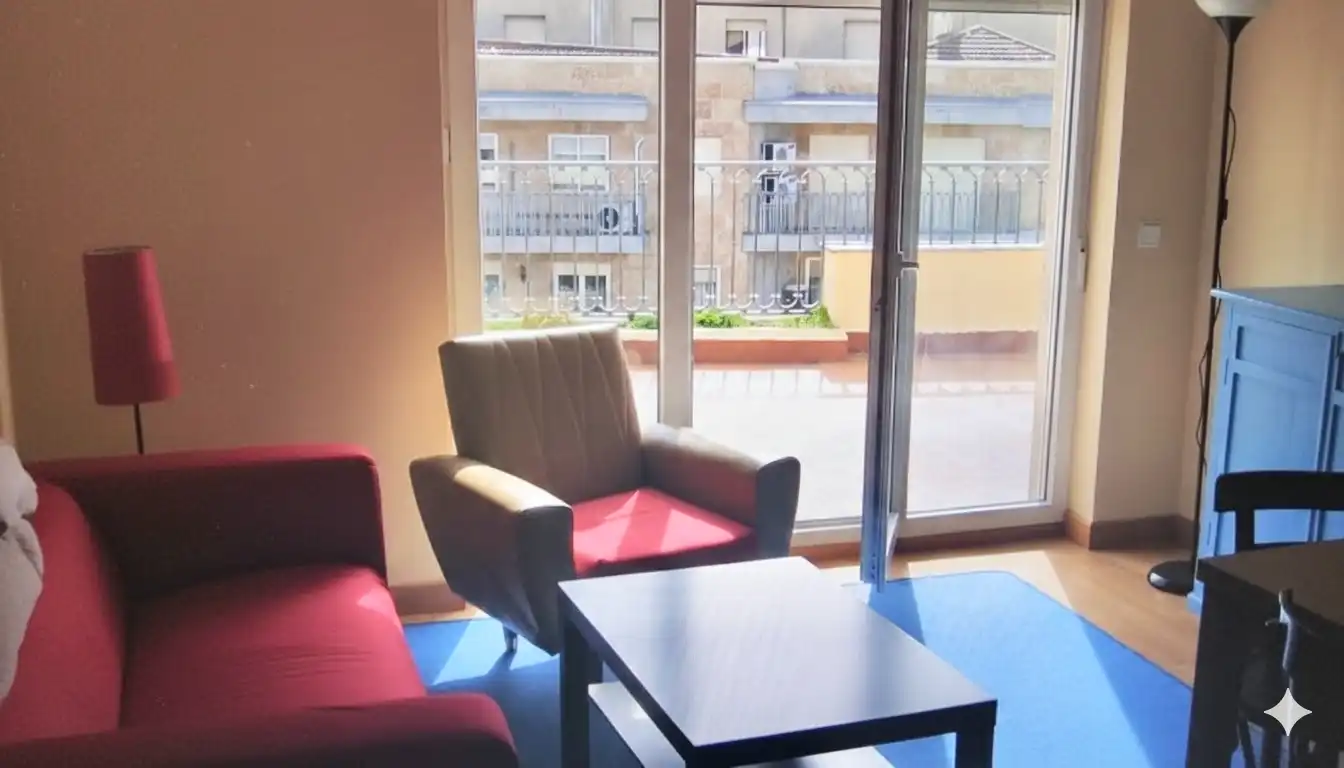 Sala de estar de Ático de alquiler en Salamanca con Calefacción, Parquet y Terraza