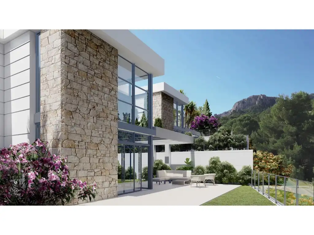 Vista exterior de Casa o xalet en venda en Polop amb Jardí privat
