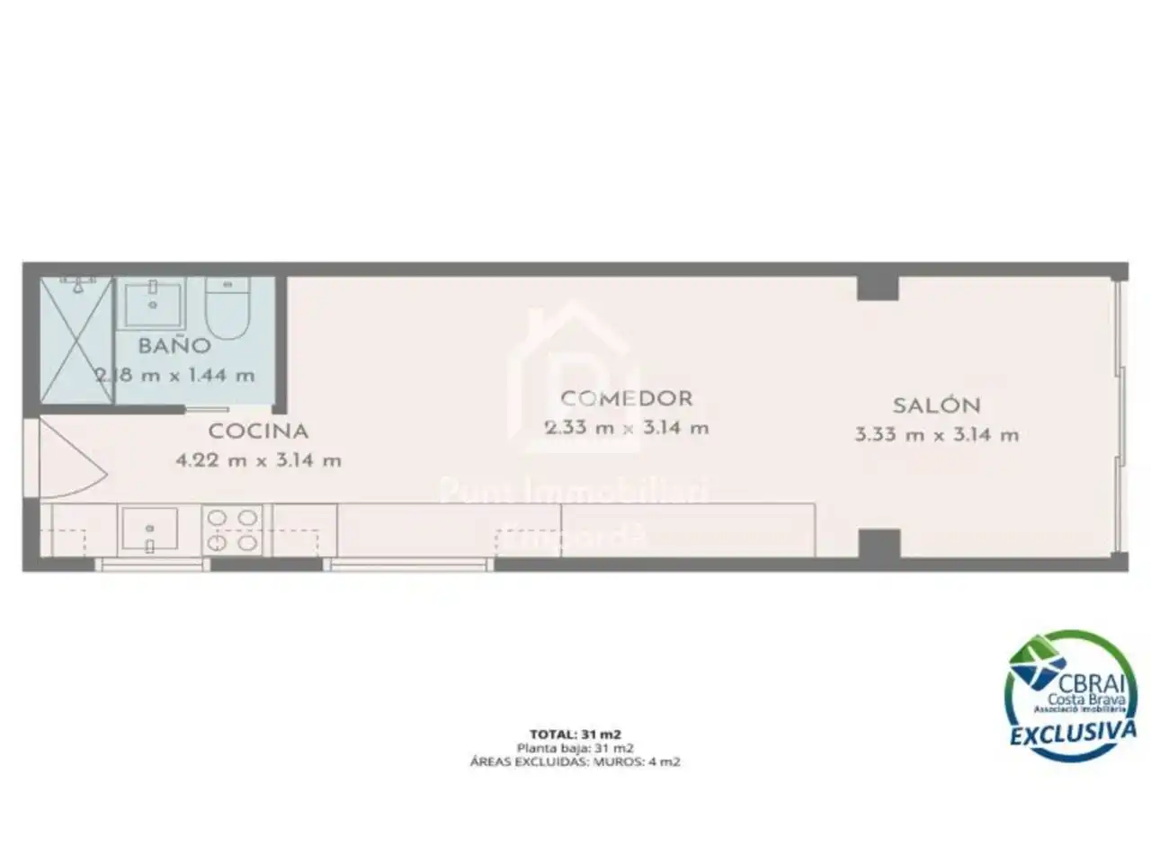 Estudio en venta en Roses con Aire acondicionado, Parquet y Amueblado