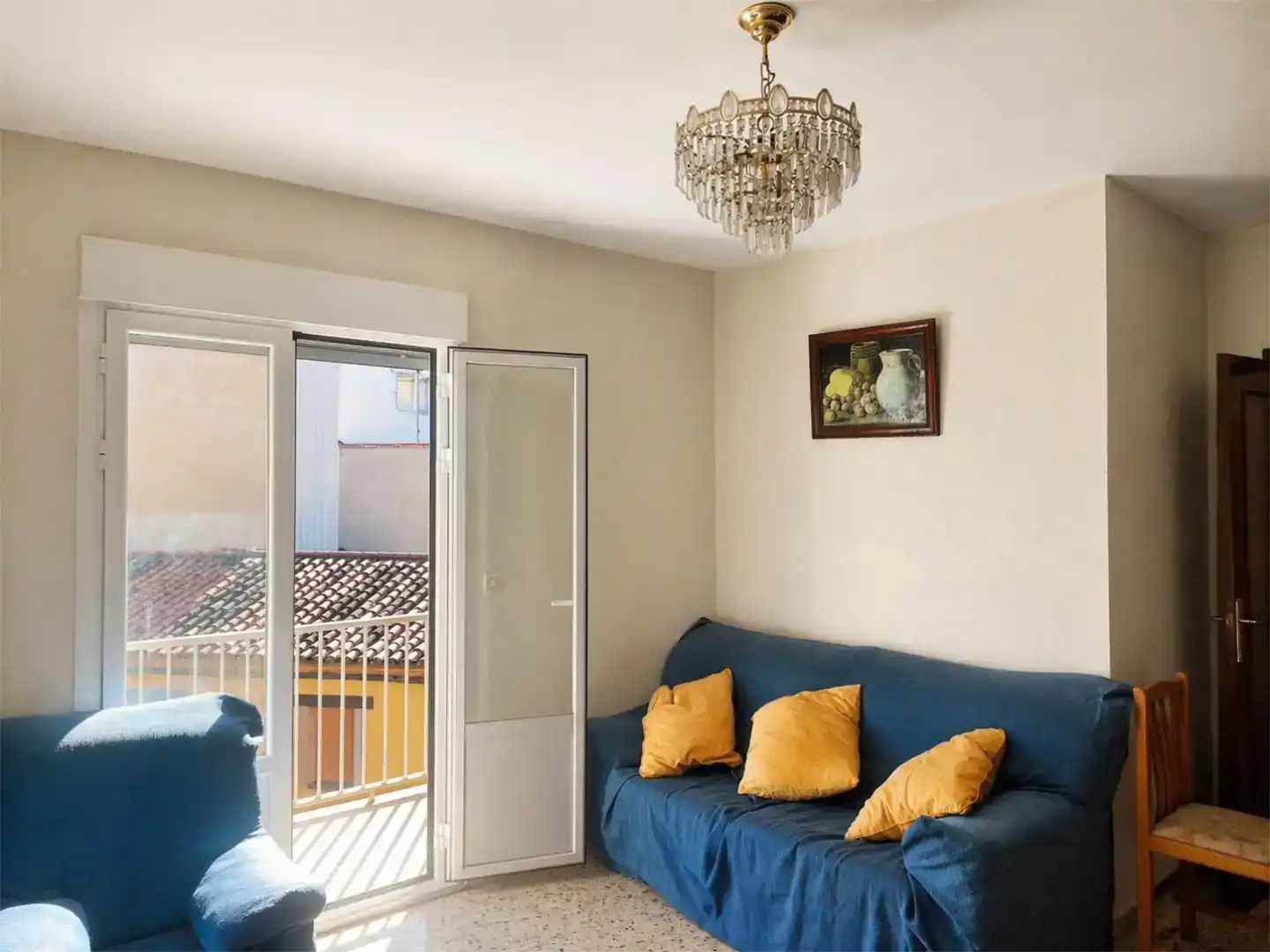 Living room of Flat for sale in Tábara  with Storage room, Furnished and Balcony
