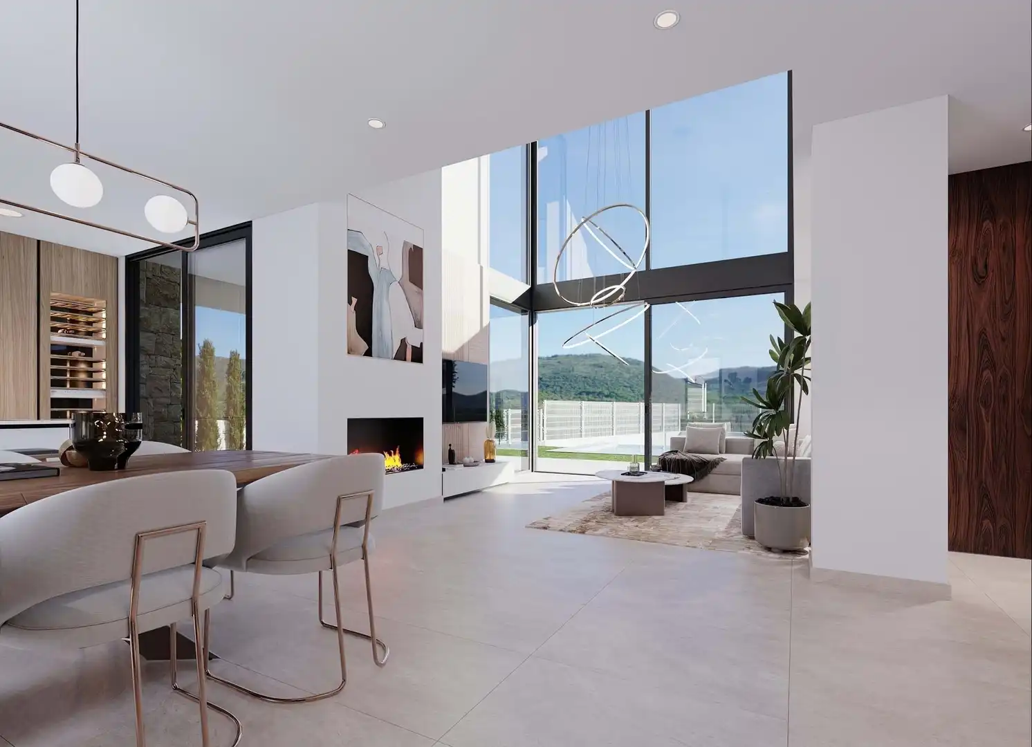 Sala de estar de Casa o chalet en venta en Finestrat con Terraza y Balcón