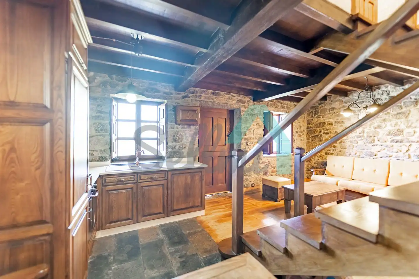 Cocina de Casa o chalet en venta en Morcín con Jardín privado, Terraza y Balcón