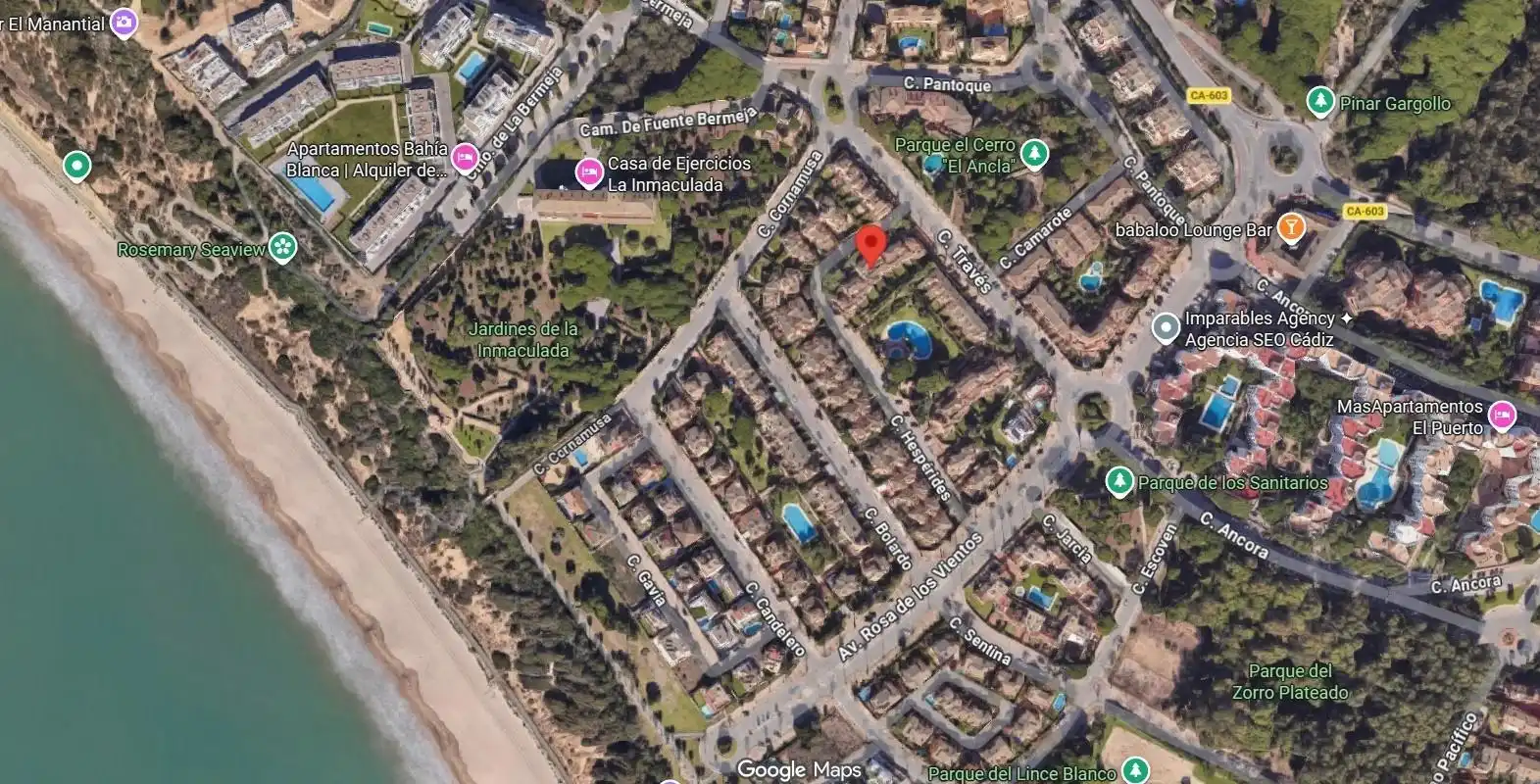 Außenansicht von Erdgeschoss zum Verkauf in El Puerto de Santa María mit Klimaanlage, Heizung und Privatgarten