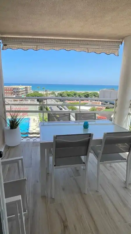 Außenansicht von Wohnung zur Miete in Canet d'En Berenguer mit Klimaanlage, Heizung und Privatgarten